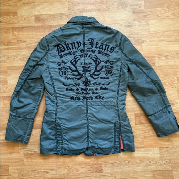Vintage DKNY Jeans Men’s Size S Brooklyn Style Used Khaki Cotton Jacket - Picture 11 of 16